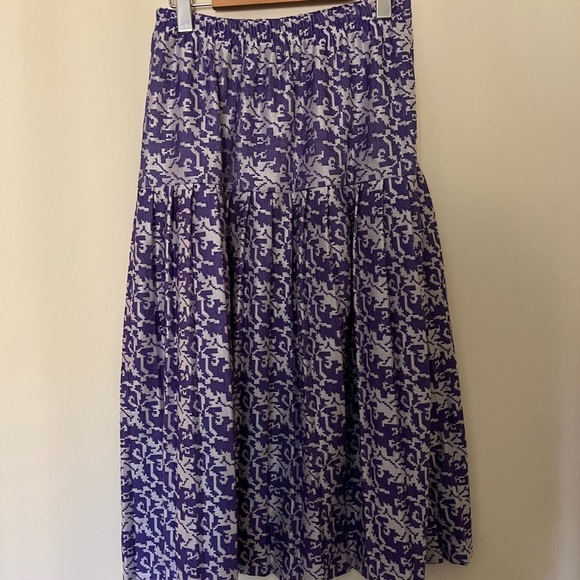 vintage '70s drop waisted midi skirt - Picture 4 of 5